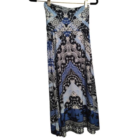 INC International Concepts fold over maxi skirt floral lace print XS boho - Picture 1 of 6